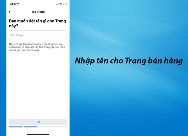 Nhập tên page