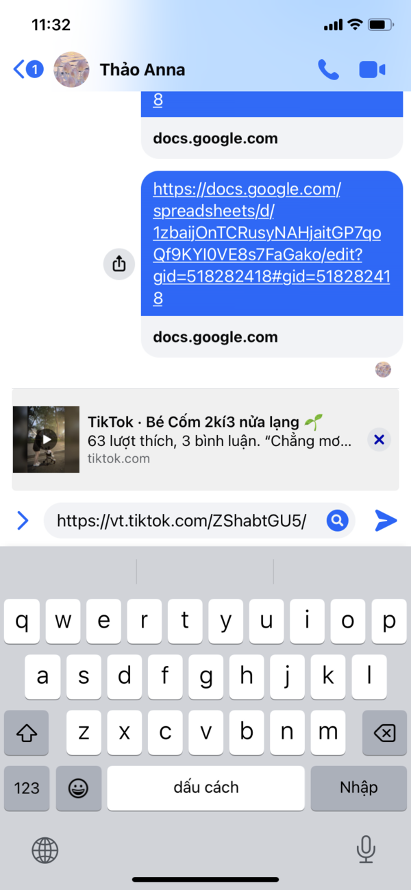 Dán link