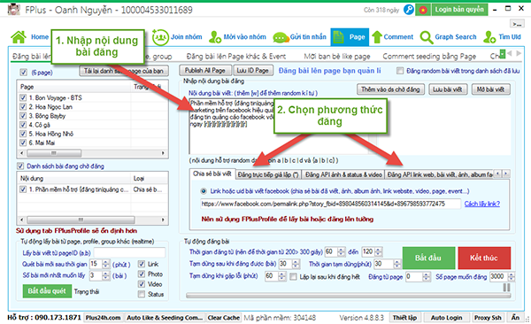 Tool auto đăng bài FPlus