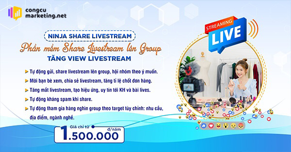 Phần mềm chia sẻ livestream facebook - Ninja Share Livestream