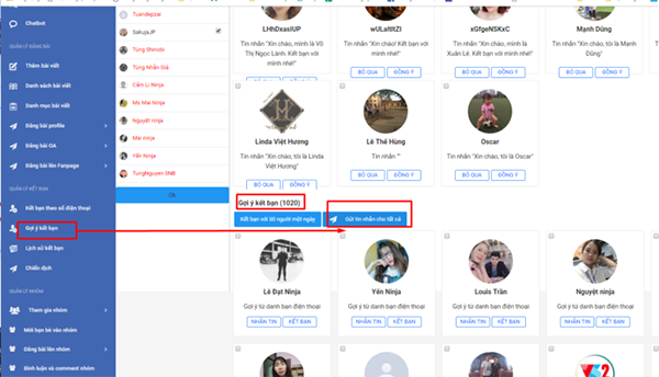 Kết bạn zalo hàng loạt theo gợi ý